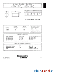 Datasheet HSM180 manufacturer Microsemi